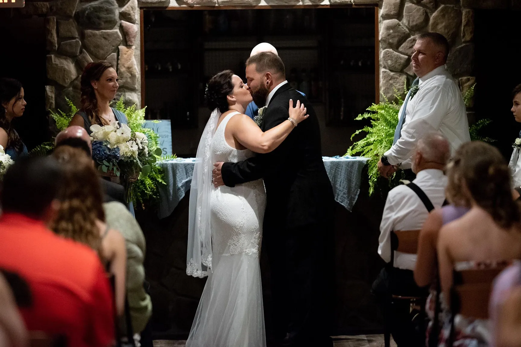 Wedding ceremony setup at Bella Vino Events venue in Bellefontaine, Ohio